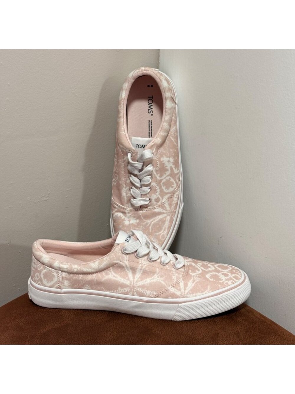Tom’s Alpargata Fenix Lace Up Sneaker Cloudy Pink Women's Size 10 Low top